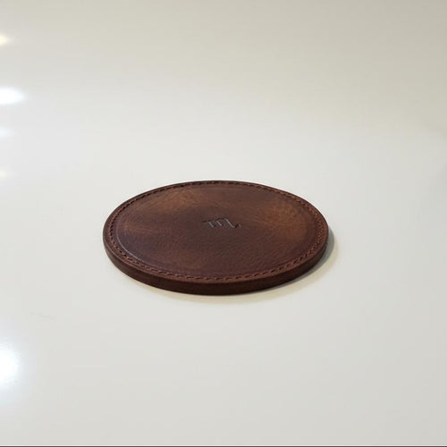 Yuvarlak Deri Bardak Altlığı