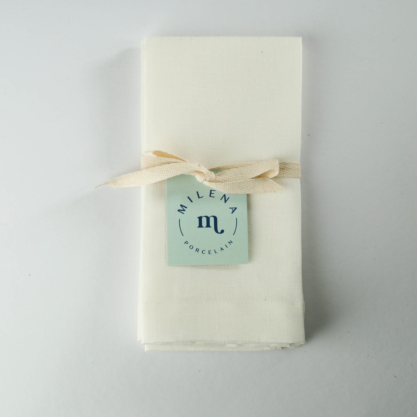 Keten Peçete 2'li Set / Beyaz